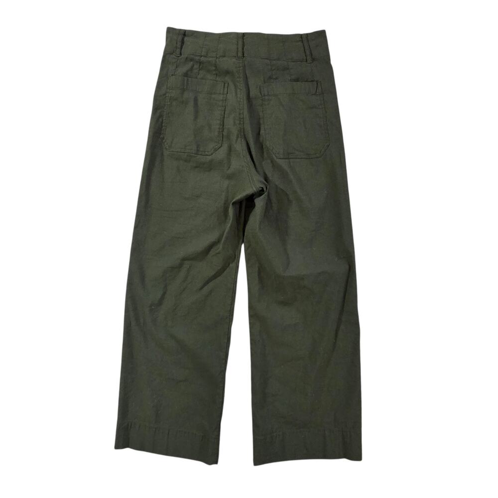 Maeve Anthropologie The Colette Pants Wide Leg Ankle Length Linen Blend sz 29 - Picture 4 of 10